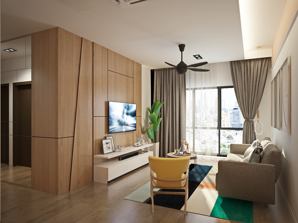 Find yourself at home with a meticulously crafted space often seen in luxury building designs.