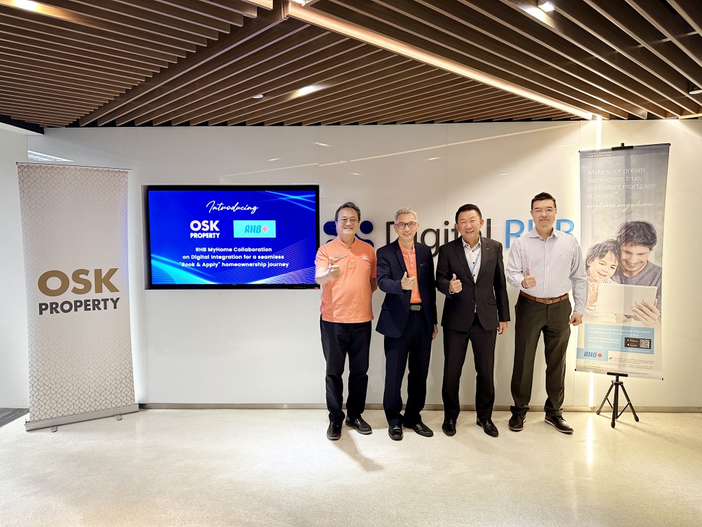 (From left) Lim, Ong, Ng and Wong at the launch of RHB MyHome.